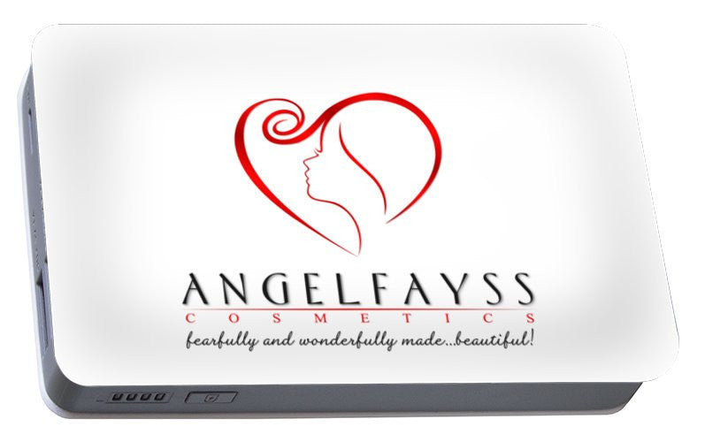 Red & White AngelFayss Portable Battery Charger