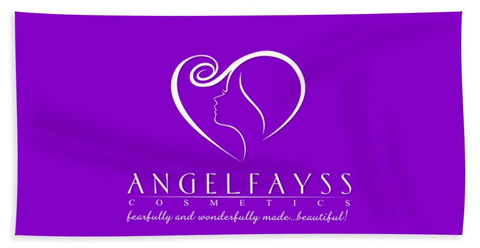 White & Purple AngelFayss Beach Towel