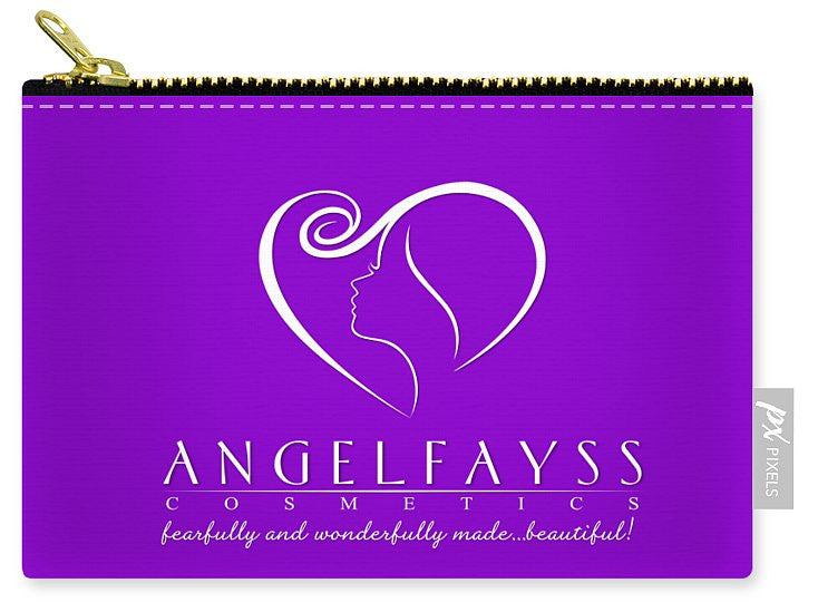 White & Purple AngelFayss Carry-All Pouch