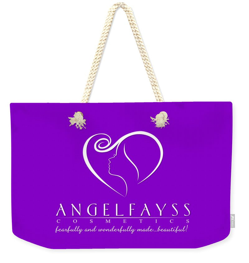 White & Purple AngelFayss Weekender Tote Bag