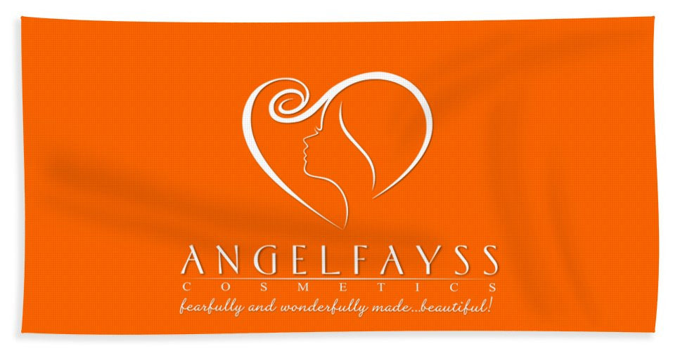 White & Orange AngelFayss Beach Towel