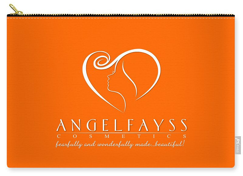 White & Orange AngelFayss Carry-All Pouch