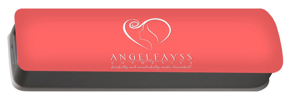 White & Coral AngelFayss Portable Battery Charger