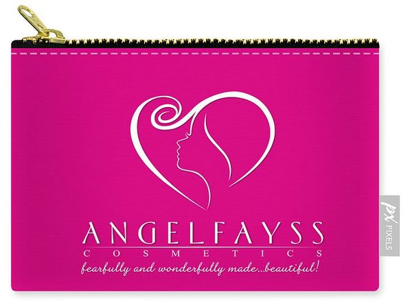 White & Pink AngelFayss Carry-All Pouch