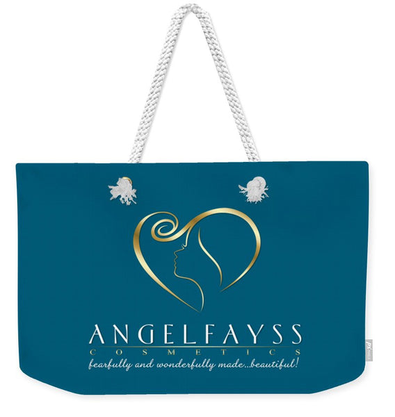 Gold & Aqua AngelFayss Weekender Tote Bag