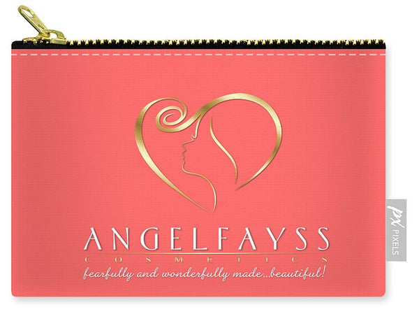 Gold & Coral AngelFayss Carry-All Pouch