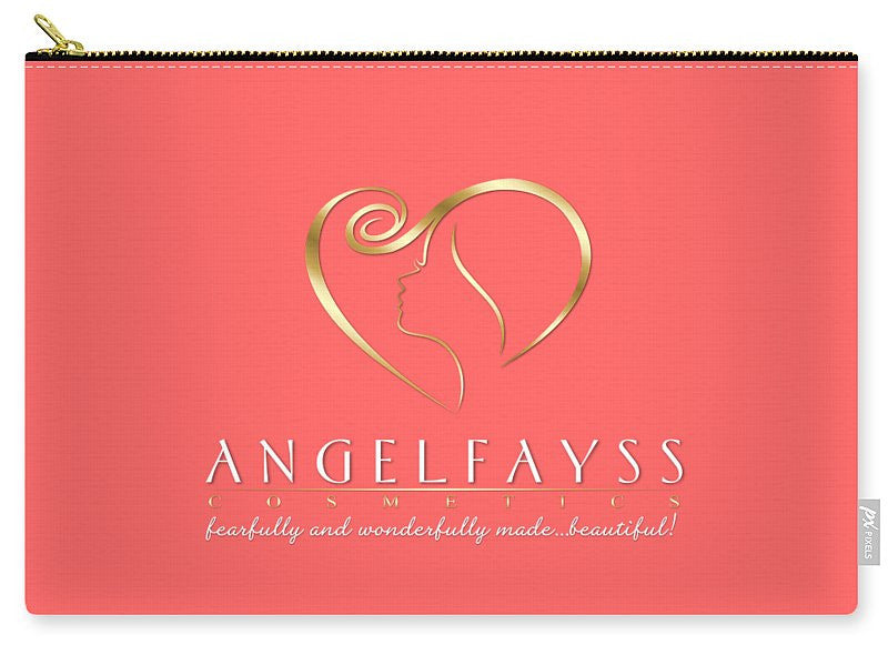 Gold & Coral AngelFayss Carry-All Pouch