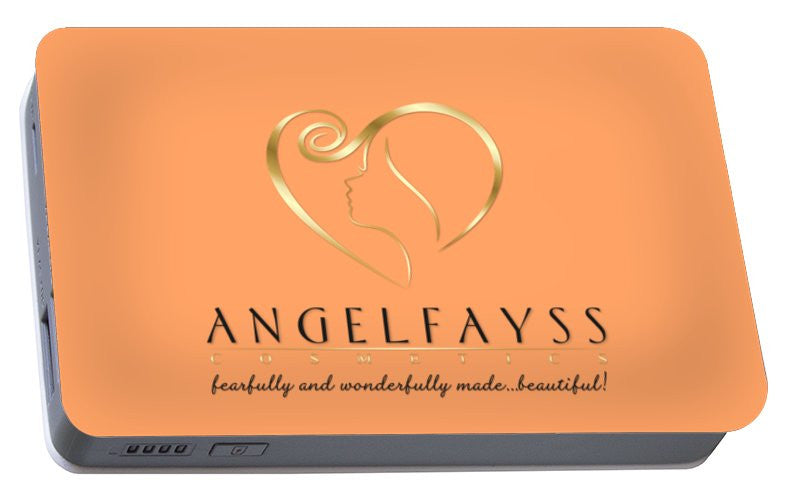 Gold, Black & Peach AngelFayss Portable Battery Charger