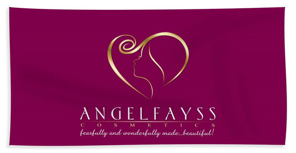 Gold & Magenta AngelFayss Beach Towel
