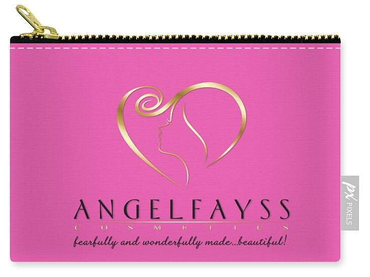 Gold, Black & Light Pink AngelFayss Carry-All Pouch