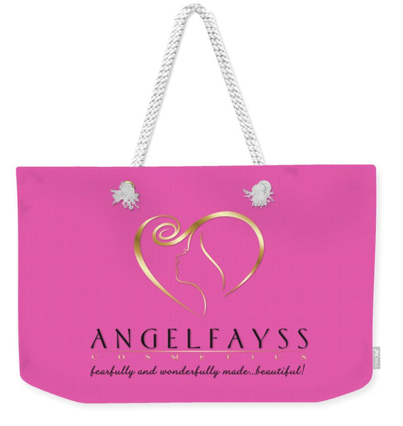 Gold, Black & Light Pink AngelFayss Weekender Tote Bag