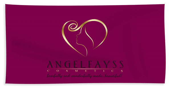 Gold, Black & Magenta AngelFayss Beach Towel