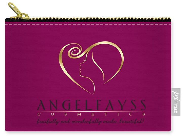 Gold, Black & Magenta AngelFayss Carry-All Pouch