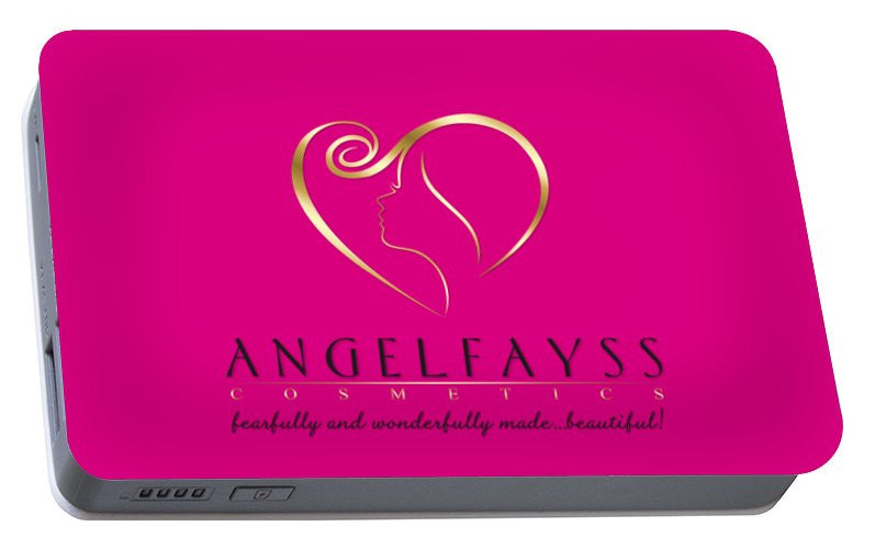 Gold, Black & Pink AngelFayss Portable Battery Charger