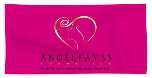 Gold, Black & Pink AngelFayss Beach Towel