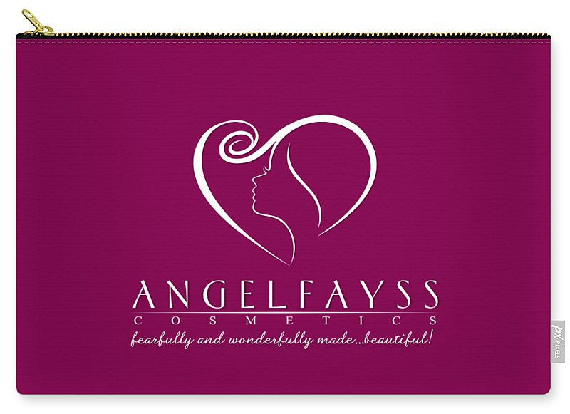 White & Magenta AngelFayss Carry-All Pouch