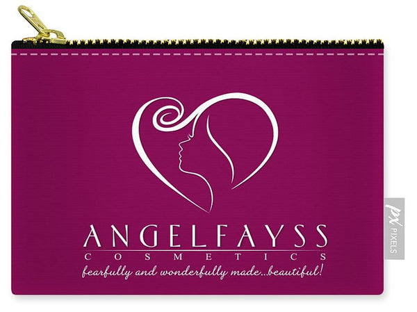 White & Magenta AngelFayss Carry-All Pouch